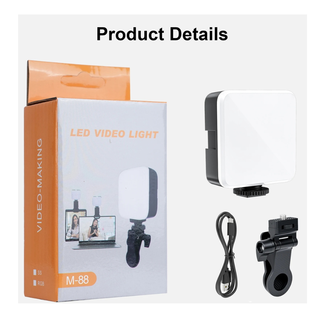 M88 Handheld LED Video Light Rechargable