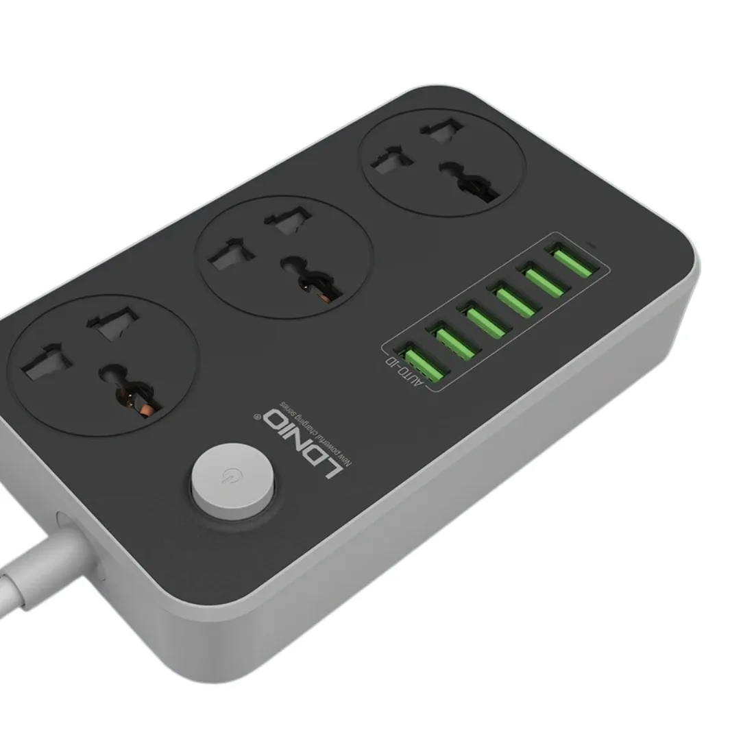 Ldnio SC3604 Power Strip with 3 AC Sockets and 6 USB Ports – Black thumb 3