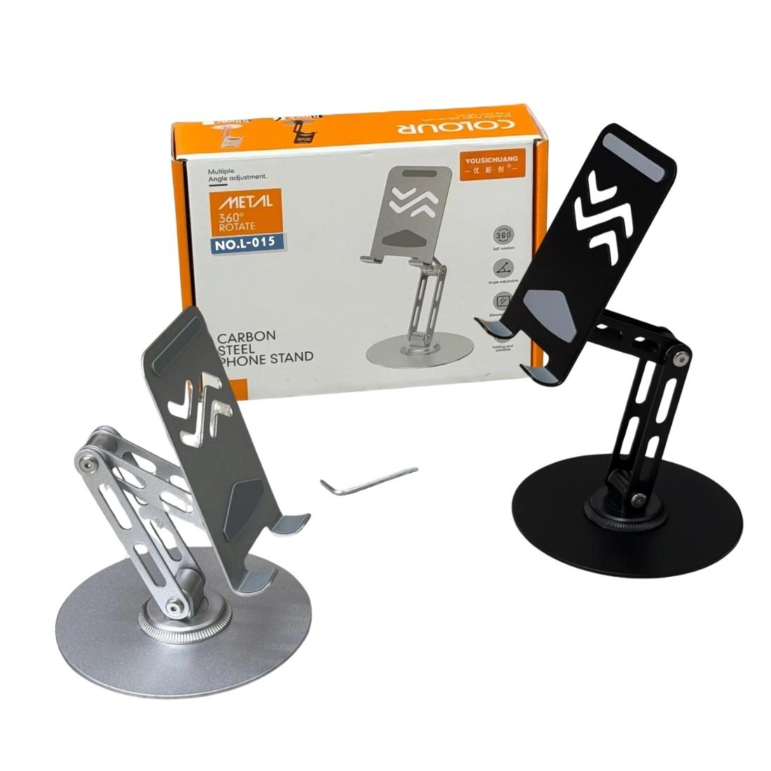 Metal 360 Rotate L-015 Carbon Steel Phone Stand