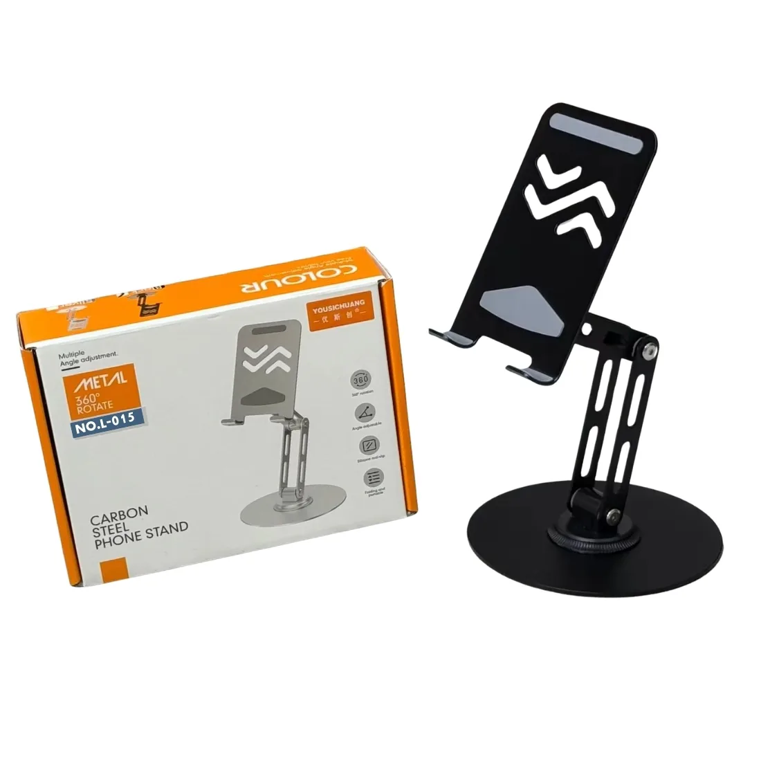 Metal 360 Rotate L-015 Carbon Steel Phone Stand thumb 4