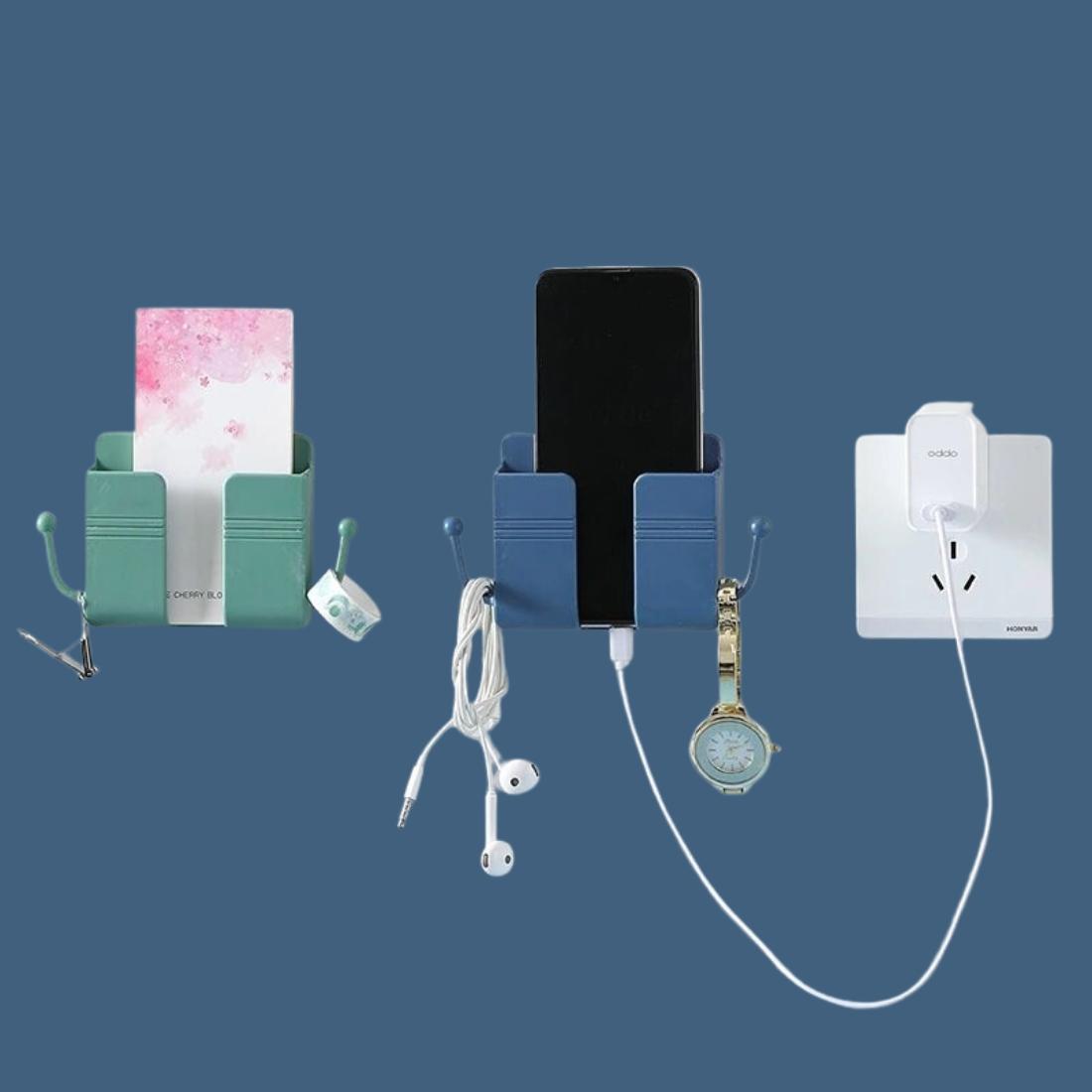 Mobile Phone Plug Wall Holder Charging Multifunction Holder Stand - 1Pcs
