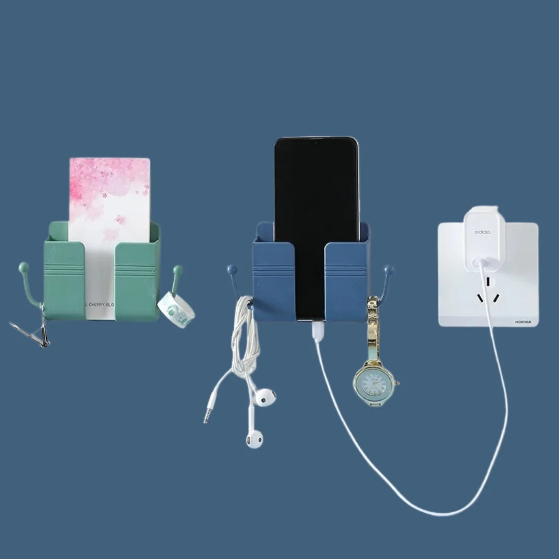 Mobile Phone Plug Wall Holder Charging Multifunction Holder Stand - 1Pcs thumb 5