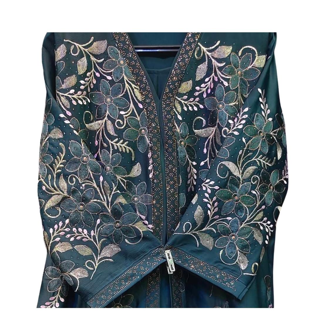 Full embroidery jafran fabric burka